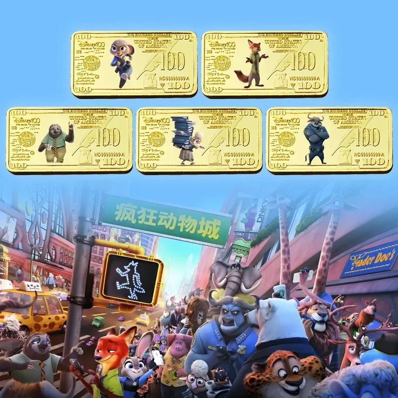 New Disney 100th Anniversary Zootopia Series Gold Coin Anime Nick Judy Commemorative Golden Coin Gift Collection Children Gifts
New Disney 100th Anniversary Zootopia Series Gold Coin Anime Nick Judy Commemorative Golden Coin Gift Collection Children Gifts