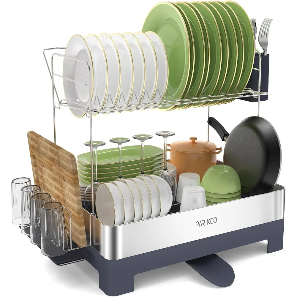 Large Dish Drying Rack, Dish Racks for Kitchen Counter, 2 Tier Stainless Steel Dish Drainer , Extra Large Kitchen Drying Rack
Large Dish Drying Rack, Dish Racks for Kitchen Counter, 2 Tier Stainless Steel Dish Drainer , Extra Large Kitchen Drying Rack
