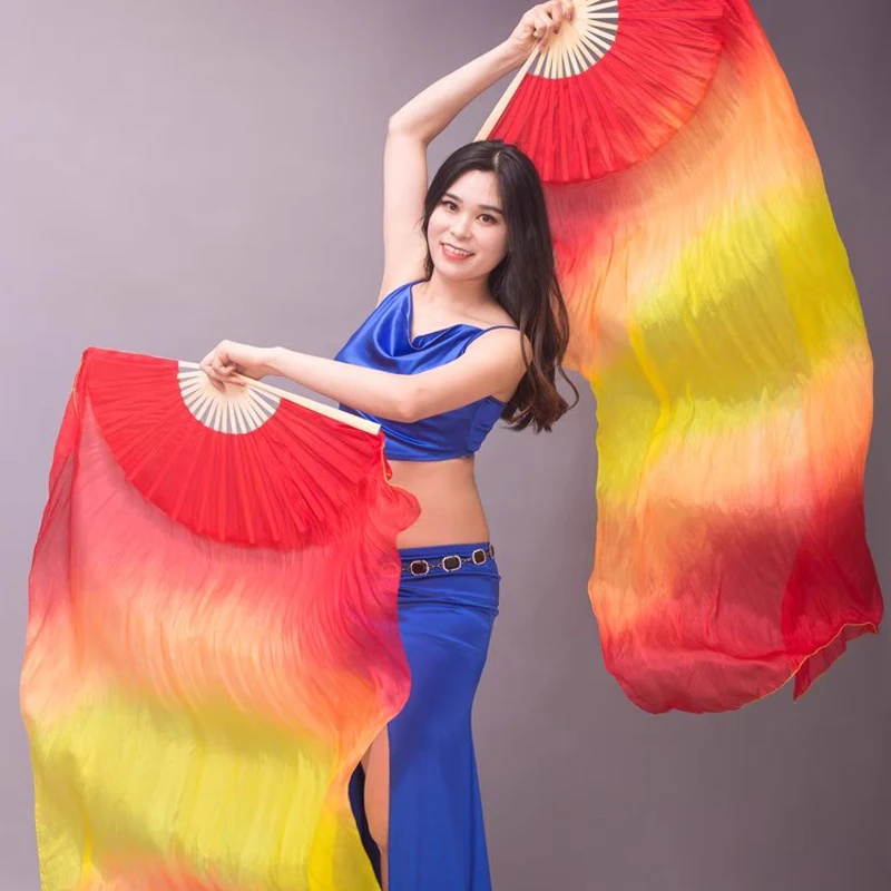 Imitation Silk Handmade Belly Dance Fans High Quality Belly Dancing Fan Gradient Color Practice Long Fan Props 120cm/150cm/180cm
Imitation Silk Handmade Belly Dance Fans High Quality Belly Dancing Fan Gradient Color Practice Long Fan Props 120cm/150cm/180cm