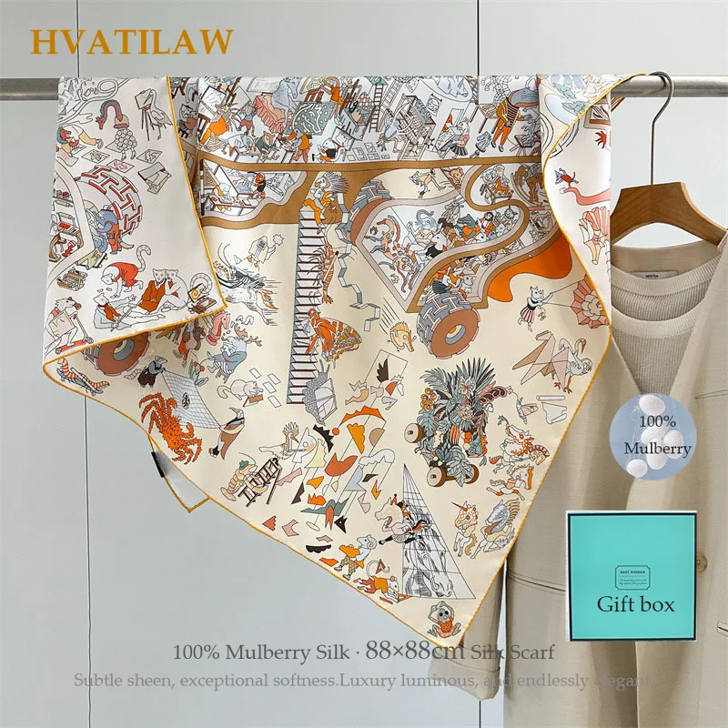 100% Natural Silk Hijab 88cm Large Square Scarf Women Vintage Head Scarf Bandana Neckerchief Shawl Neck Scarf Hair Wrap Gift Box
100% Natural Silk Hijab 88cm Large Square Scarf Women Vintage Head Scarf Bandana Neckerchief Shawl Neck Scarf Hair Wrap Gift Box
