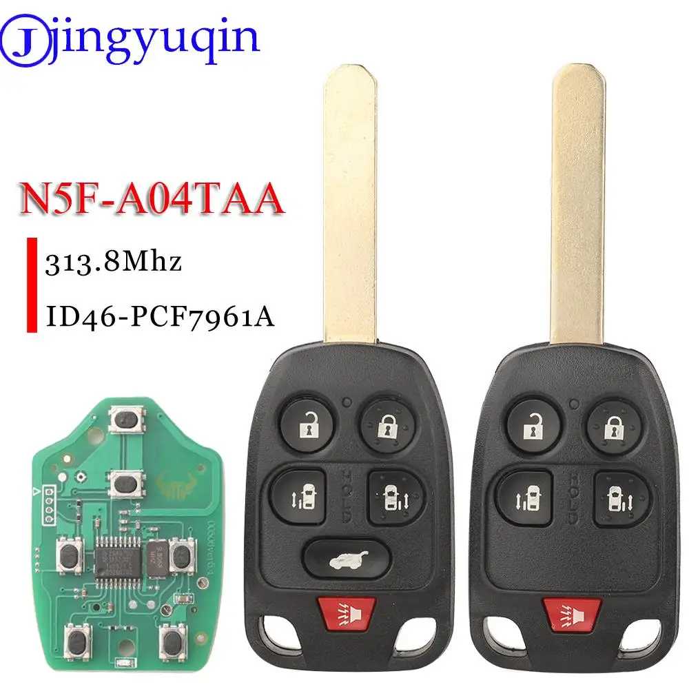 Jingyuqin N5F-A04TAA 5/6 кнопка дистанционного управления автомобильный ключ 313,8 МГц ID46 для Honda Odyssey EX 2011 2012 2013 брелок автомобильные ключи управление
Jingyuqin N5F-A04TAA 5/6 кнопка дистанционного управления автомобильный ключ 313,8 МГц ID46 для Honda Odyssey EX 2011 2012 2013 брелок автомобильные ключи управление