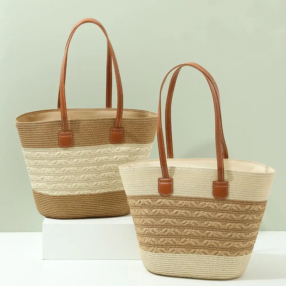 Fashion Straw Woven Totes Bag Stripe Large Capacity Woven Shoulder Bag Square Underarm Bag Vacation Beach Bag
Fashion Straw Woven Totes Bag Stripe Large Capacity Woven Shoulder Bag Square Underarm Bag Vacation Beach Bag