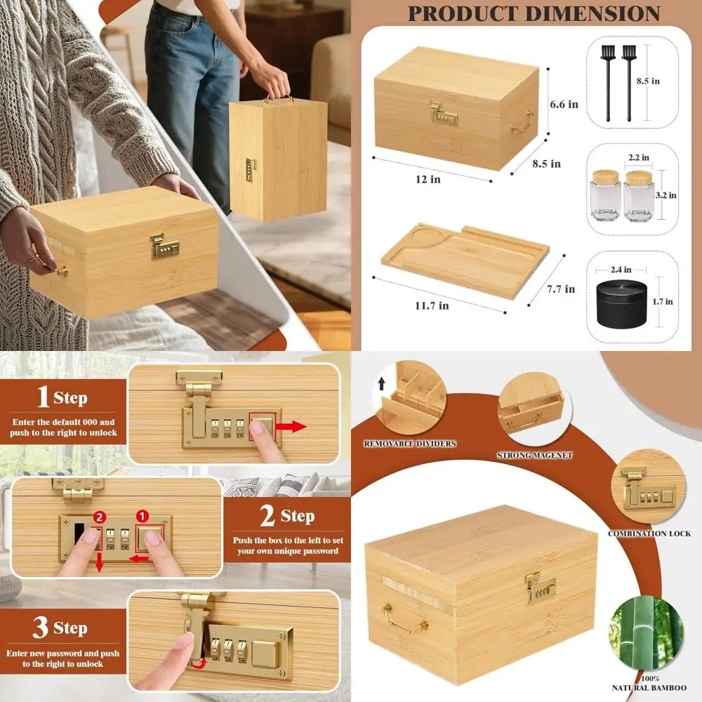 Большой деревянный ящик для хранения с крышкой, замком, подносом на колесиках и регулируемыми перегородками — винтажный органайзер с золотой ручкой
Большой деревянный ящик для хранения с крышкой, замком, подносом на колесиках и регулируемыми перегородками — винтажный органайзер с золотой ручкой