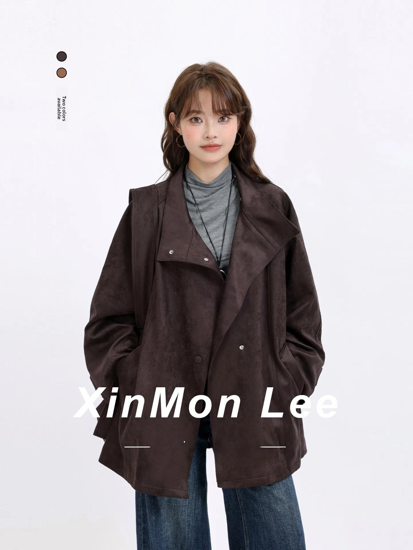 Retro Suede Jaet Loose Fit Mid-Length Versatile Outerwear for Women Casual Sle Autumn Winter Faion Ele Slimming
Retro Suede Jaet Loose Fit Mid-Length Versatile Outerwear for Women Casual Sle Autumn Winter Faion Ele Slimming