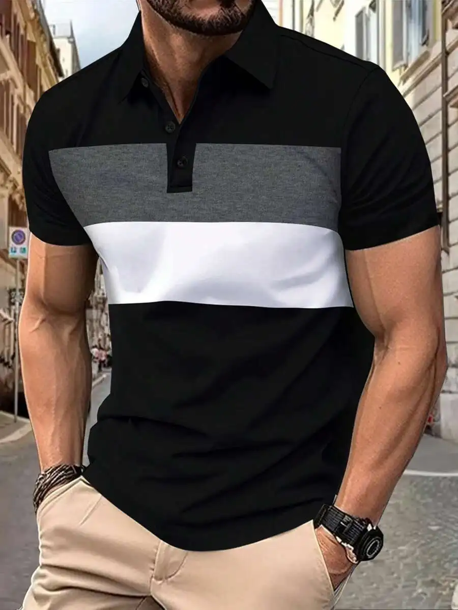 Mens Summer Contrast Color Short Sleeve Casual Shirt
Mens Summer Contrast Color Short Sleeve Casual Shirt