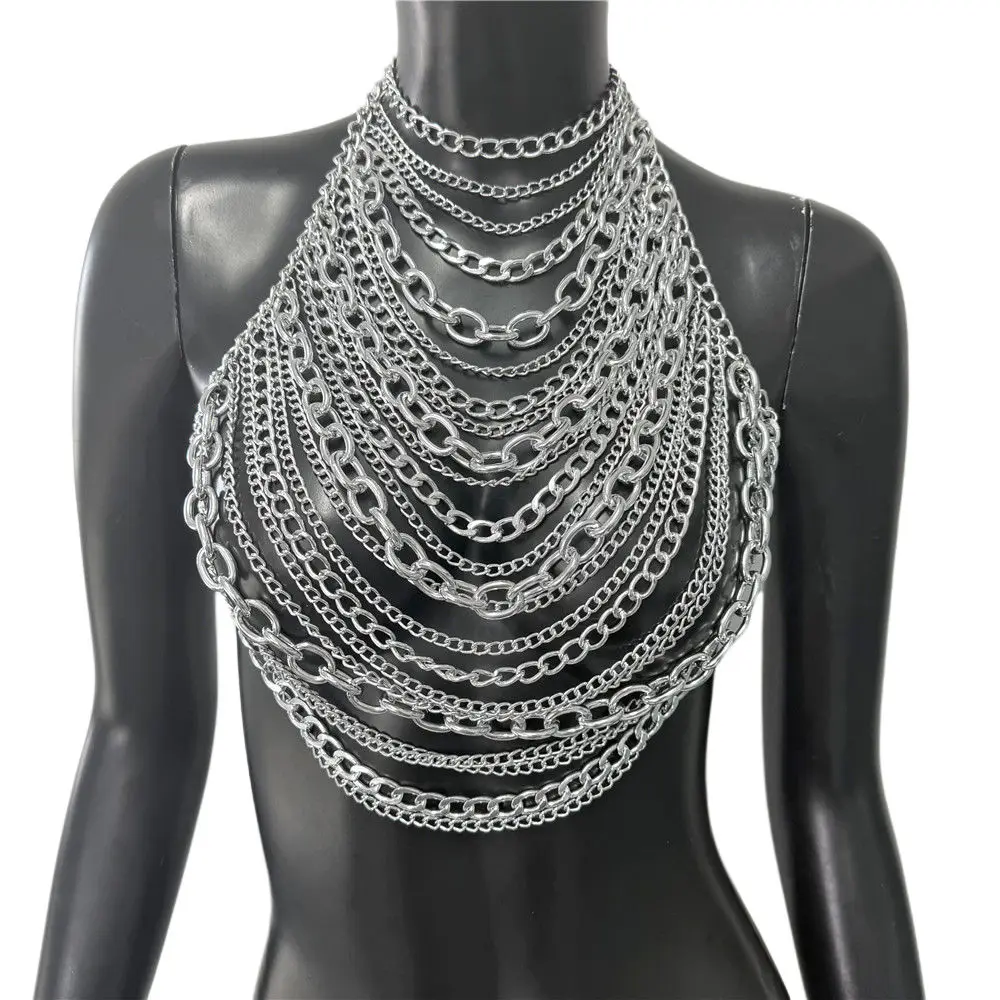 Fashion Metal Chain Tassel Women Tank Top Summer Sexy Backless Halter Neck Hollow Out Camisole Rave Festival Party Crop Tops
Fashion Metal Chain Tassel Women Tank Top Summer Sexy Backless Halter Neck Hollow Out Camisole Rave Festival Party Crop Tops