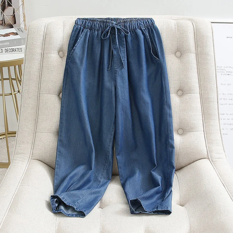 Summer Harem Jeans For Women Casual Thin High Waist Baggy Jeans Woman Capris Jeans Female Washed Denim Pants Mom Jeans
Summer Harem Jeans For Women Casual Thin High Waist Baggy Jeans Woman Capris Jeans Female Washed Denim Pants Mom Jeans
