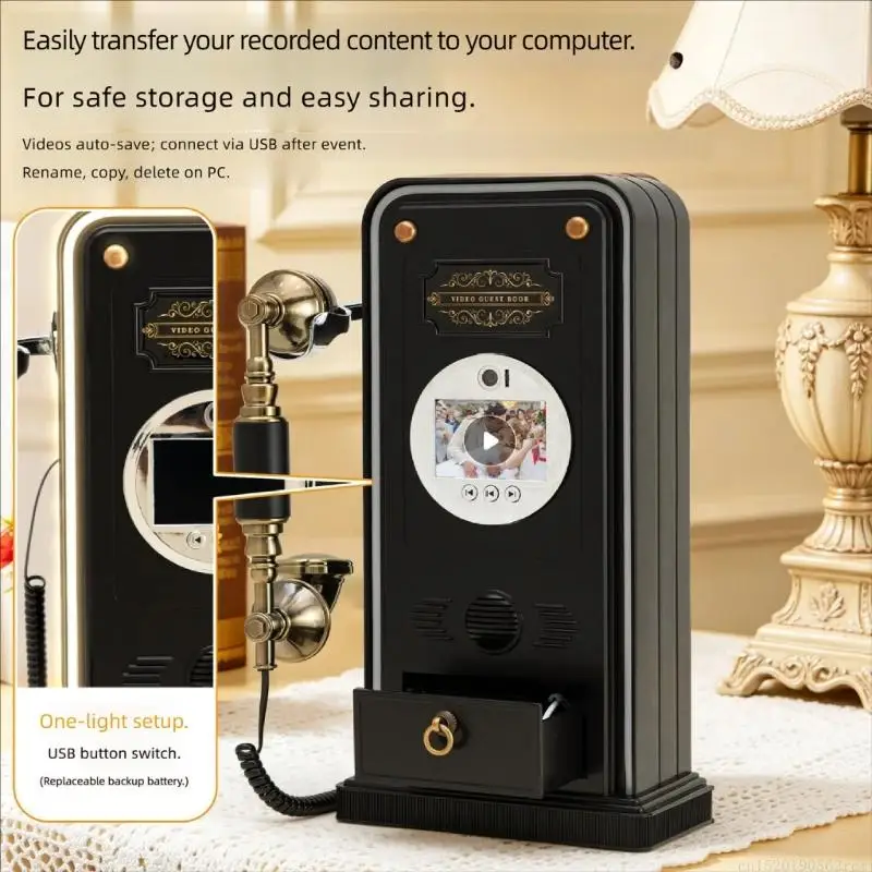 D5BB Wedding Sign In Video Phone with 1080P Screen, Handset Message Phone and 32GB Storage for Party Welcome Tables
D5BB Wedding Sign In Video Phone with 1080P Screen, Handset Message Phone and 32GB Storage for Party Welcome Tables