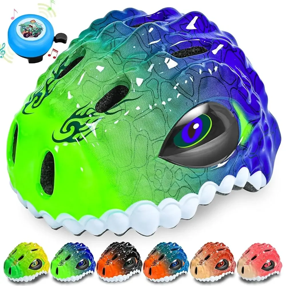 Toddler/Kids Bike Helmet Set for Boys Girls 3D Adjustable Kids Helmet Protective Gear Set Knee Elbow Wrist Pads and Multi-Spo
Toddler/Kids Bike Helmet Set for Boys Girls 3D Adjustable Kids Helmet Protective Gear Set Knee Elbow Wrist Pads and Multi-Spo
