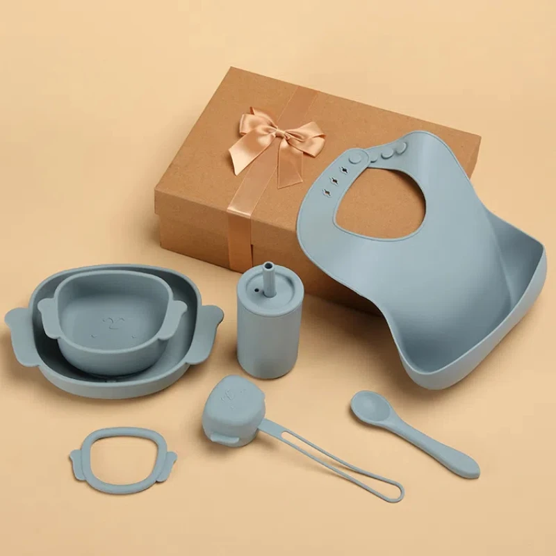 Auxiliary Food Bowls Boilable New Silicone Bib Suction Cup Food Grade Silica Gel Infant Feeding Tableware Set Solid Feeding
Auxiliary Food Bowls Boilable New Silicone Bib Suction Cup Food Grade Silica Gel Infant Feeding Tableware Set Solid Feeding