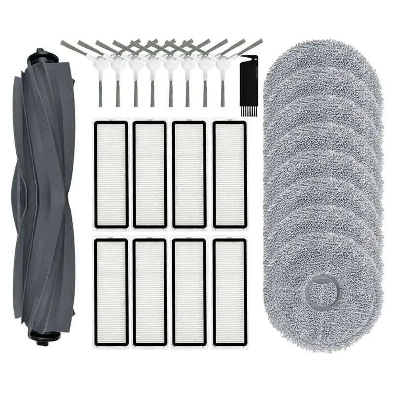 Запасные части A23E для робота-пылесоса Dreame Bot L10 Prime / L10S Pro: основная и боковые щетки, HEPA-фильтр, салфетки для влажной уборки, аксессуары.
Запасные части A23E для робота-пылесоса Dreame Bot L10 Prime / L10S Pro: основная и боковые щетки, HEPA-фильтр, салфетки для влажной уборки, аксессуары.