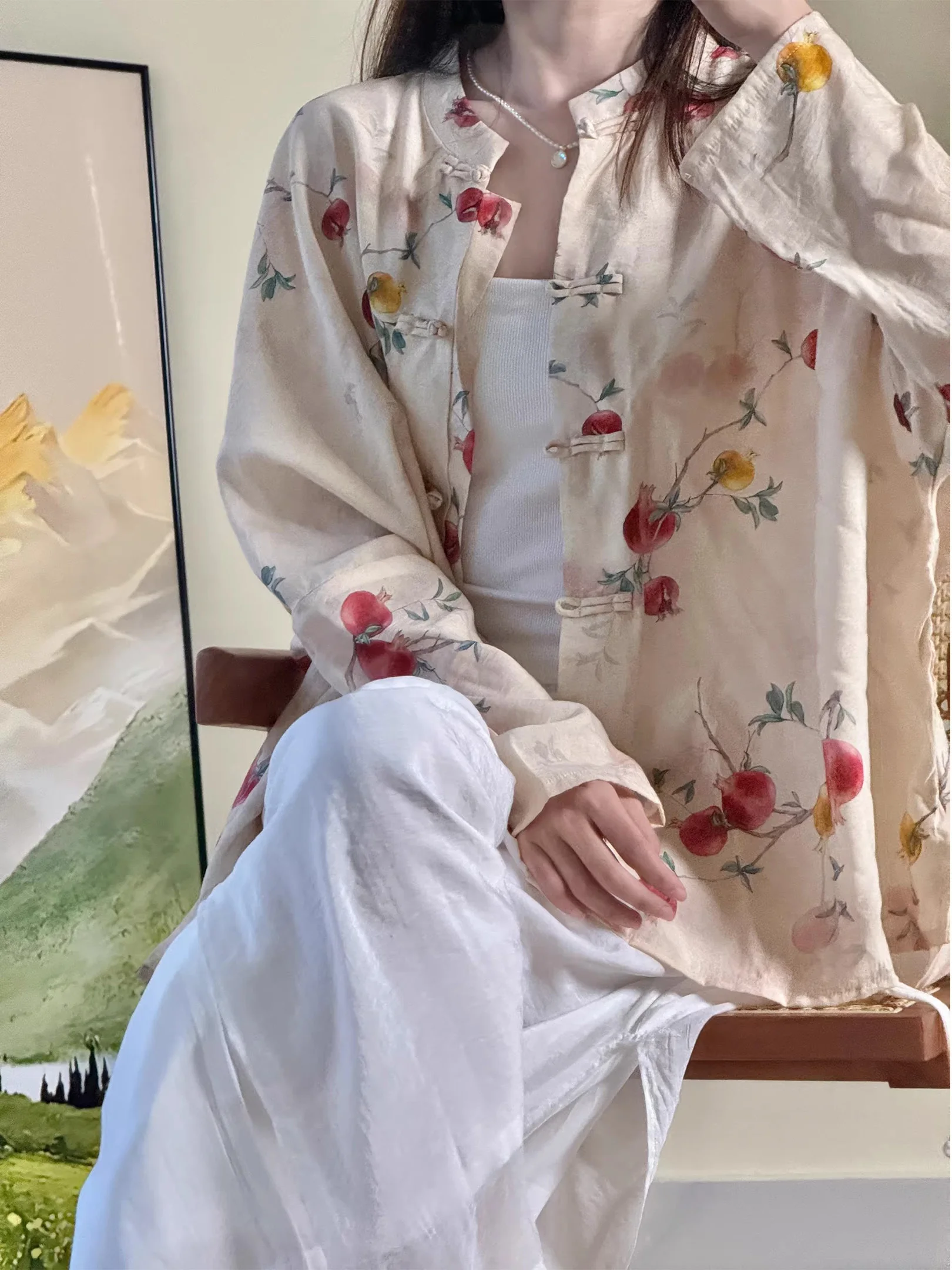 Spring 2026 Women's Long Sleeve Printed Shirt Stand Collar Button up Loose Fit Breathable Comfortable Traditional Chinese Zen...
Spring 2026 Women's Long Sleeve Printed Shirt Stand Collar Button up Loose Fit Breathable Comfortable Traditional Chinese Zen...