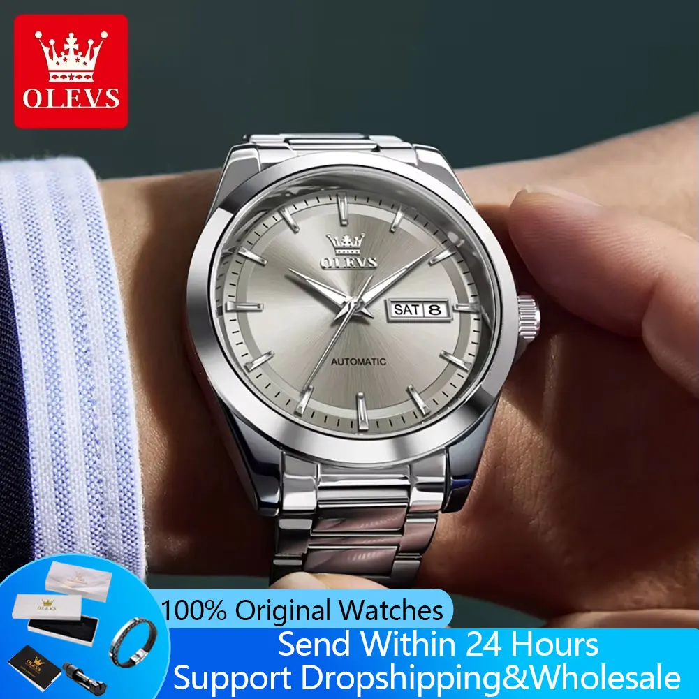 OLEVS 7090 Luxury Man Watch New Original Brand Automatic Mechanical Watches For Man Steel Strap Simple Business Men's Wristwatch
OLEVS 7090 Luxury Man Watch New Original Brand Automatic Mechanical Watches For Man Steel Strap Simple Business Men's Wristwatch