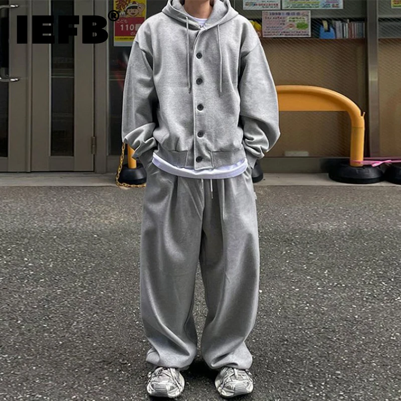 IEFB Men's Hooded Sweatshirt Suit Korean Trendy Patchwork Solid Color Male Hoodies Multi-pocket Men Casual Pants Spring 9C4608
IEFB Men's Hooded Sweatshirt Suit Korean Trendy Patchwork Solid Color Male Hoodies Multi-pocket Men Casual Pants Spring 9C4608