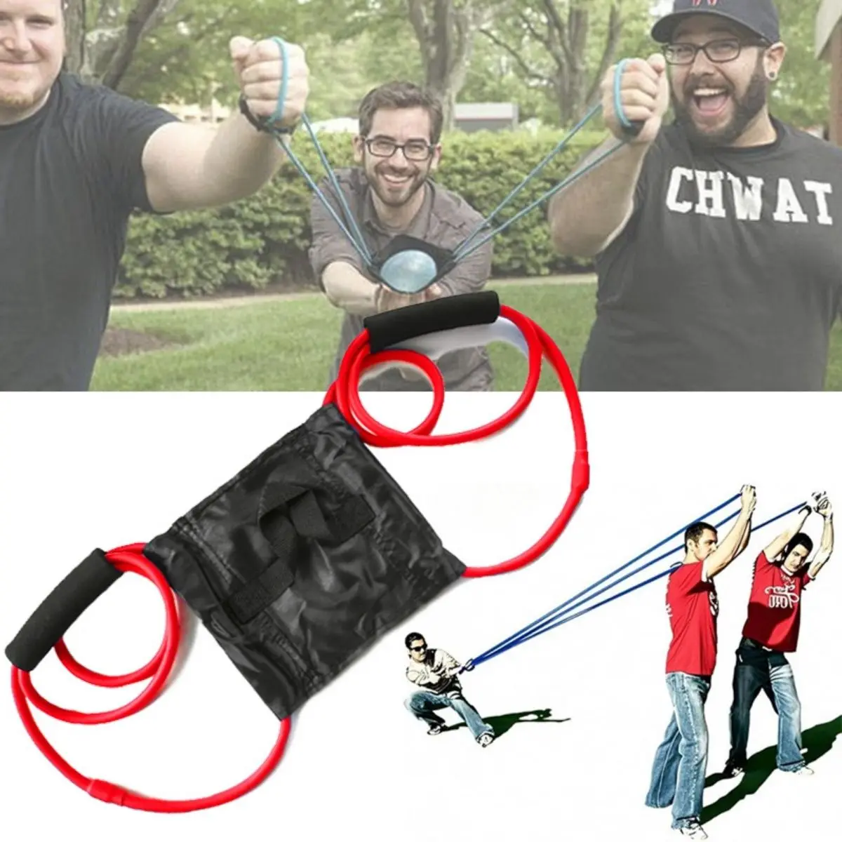 Water Balloon Launcher 3 Man Slingshot Giant Slingshot T-Shirt Launcher Cannons Party Game Yard
Water Balloon Launcher 3 Man Slingshot Giant Slingshot T-Shirt Launcher Cannons Party Game Yard