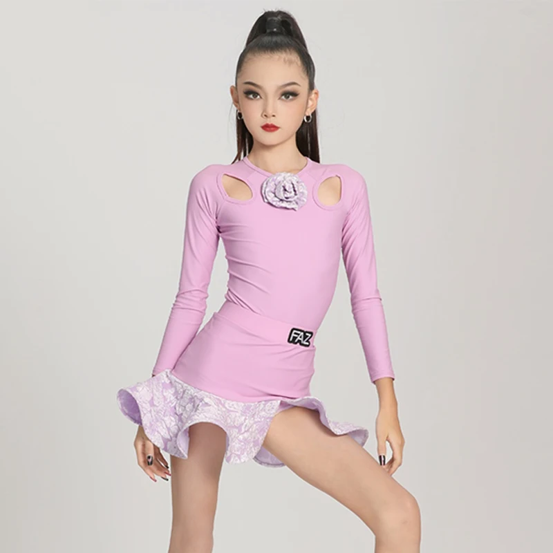 New Pink Latin Dance Dress Girl's Kid's Long Sleeves Tops Skirt Split Set Wear Ballroom Dance Dresses Tango Stage Costume VBH737
New Pink Latin Dance Dress Girl's Kid's Long Sleeves Tops Skirt Split Set Wear Ballroom Dance Dresses Tango Stage Costume VBH737