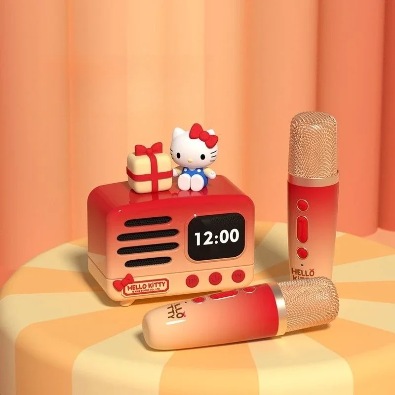 Sanrio Hello Kitty Wireless Bluetooth Speaker Mic Set Karaoke System LED Clock Display Portable Cute Audio for Home Party Travel
Sanrio Hello Kitty Wireless Bluetooth Speaker Mic Set Karaoke System LED Clock Display Portable Cute Audio for Home Party Travel