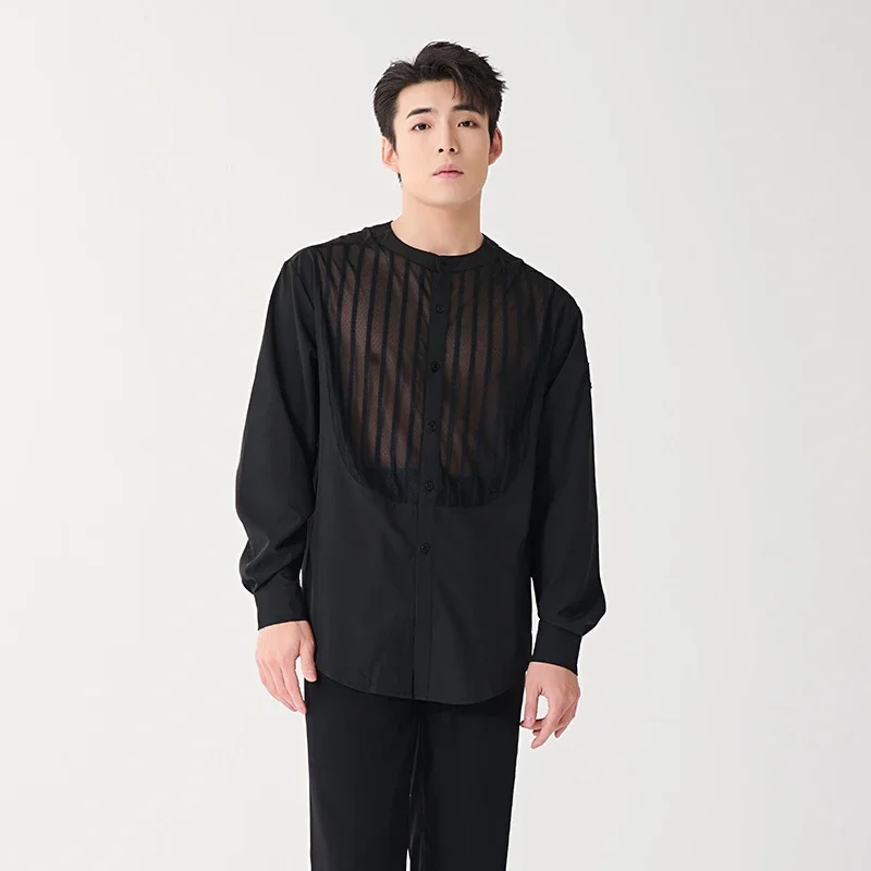 Men'S Daily Latin Dance Costumes Loose Long Sleeved Cardigan Shirt Rumba Tango Latin Dance Clothing National Standard
Men'S Daily Latin Dance Costumes Loose Long Sleeved Cardigan Shirt Rumba Tango Latin Dance Clothing National Standard