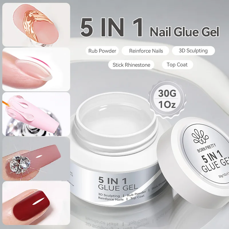 BORN PRETTY 30ml 5 in1 Glue Gel Nail Polish Reinforcement Gel No Wipe Top Coat 3D Sculpting Rub Powder Rhinestones Extension Gel
BORN PRETTY 30ml 5 in1 Glue Gel Nail Polish Reinforcement Gel No Wipe Top Coat 3D Sculpting Rub Powder Rhinestones Extension Gel