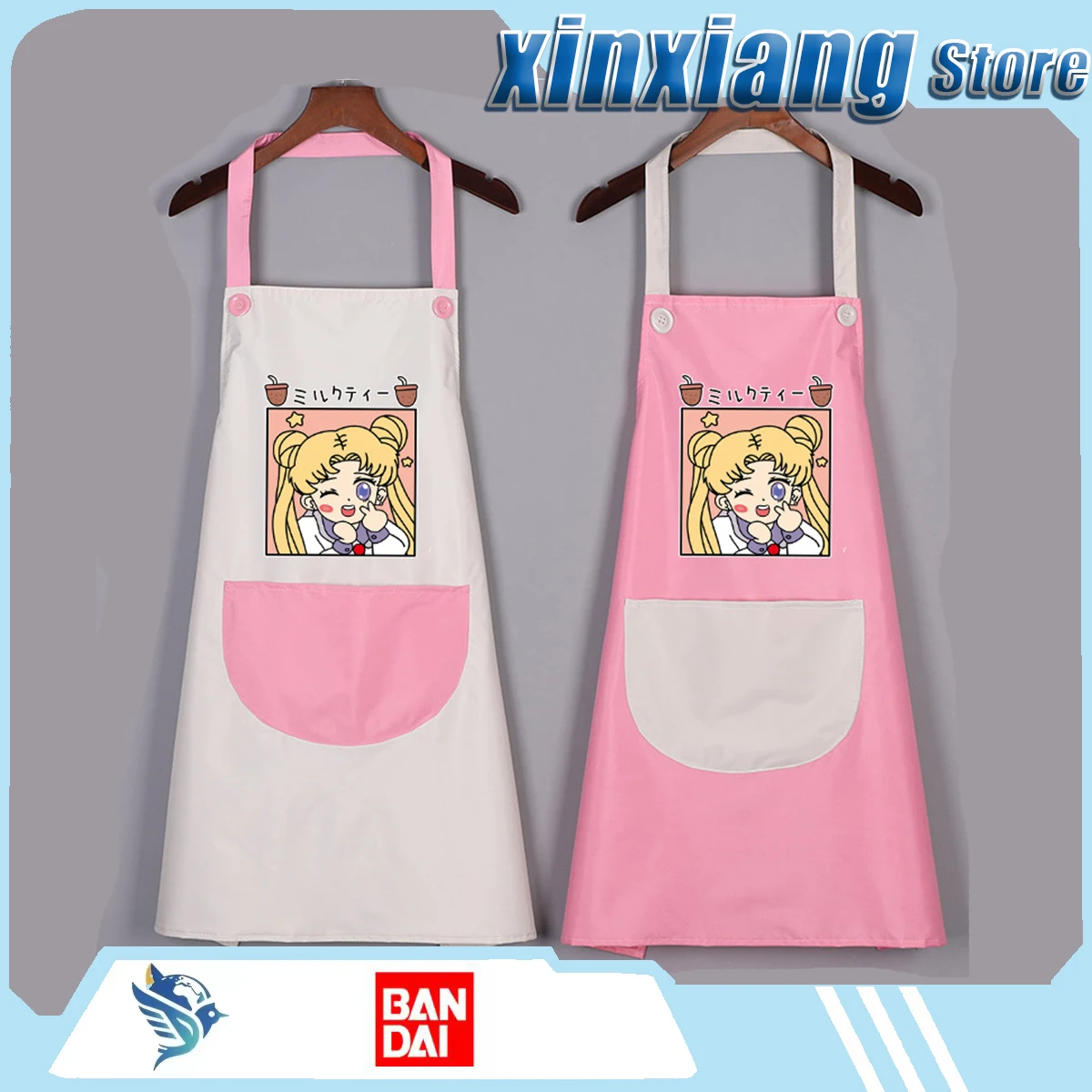 Bandai Sailor Moon apron Cartoon kitchen cooking waterproof and oil-resistant apron Adjustable shoulder straps with cute cartoon
Bandai Sailor Moon apron Cartoon kitchen cooking waterproof and oil-resistant apron Adjustable shoulder straps with cute cartoon