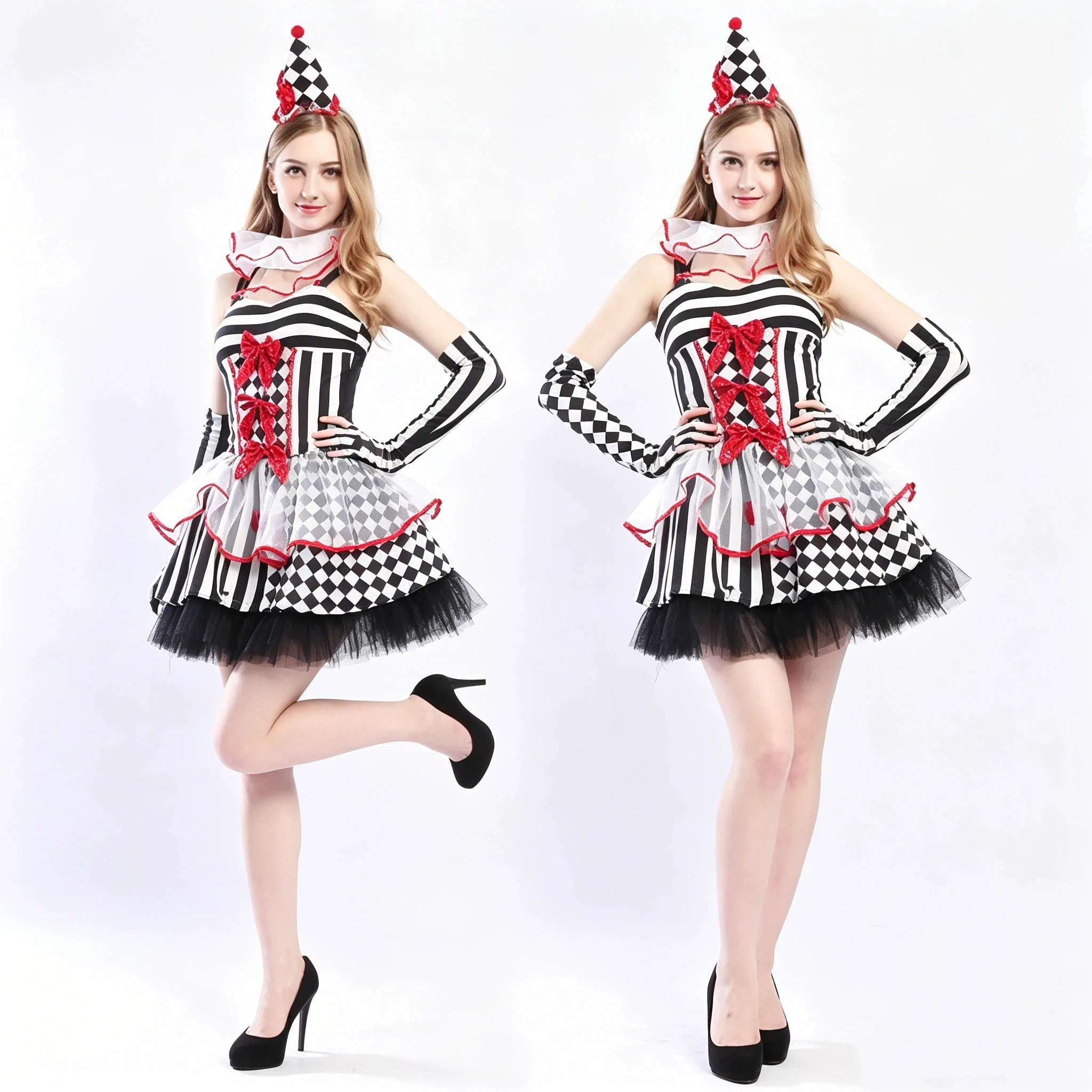 Adult Grid Irregular Mini Dress Performing Stage Funny Circus Clown Dress Halloween Cosplay Costume Naughty Uniform
Adult Grid Irregular Mini Dress Performing Stage Funny Circus Clown Dress Halloween Cosplay Costume Naughty Uniform