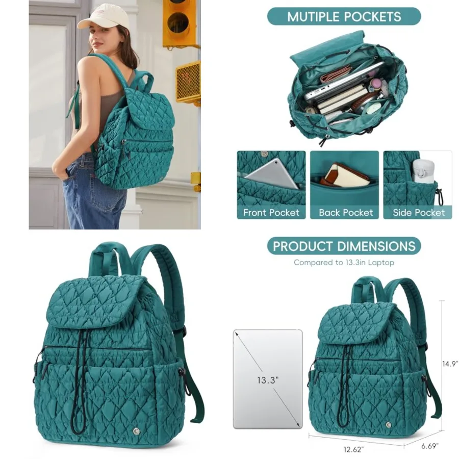 CLUCI Puffy Quilted Backpack Purse for Women, Casual Lightweight Daypack for Women Travel Purse, Casual, Lightweight, Travel
CLUCI Puffy Quilted Backpack Purse for Women, Casual Lightweight Daypack for Women Travel Purse, Casual, Lightweight, Travel