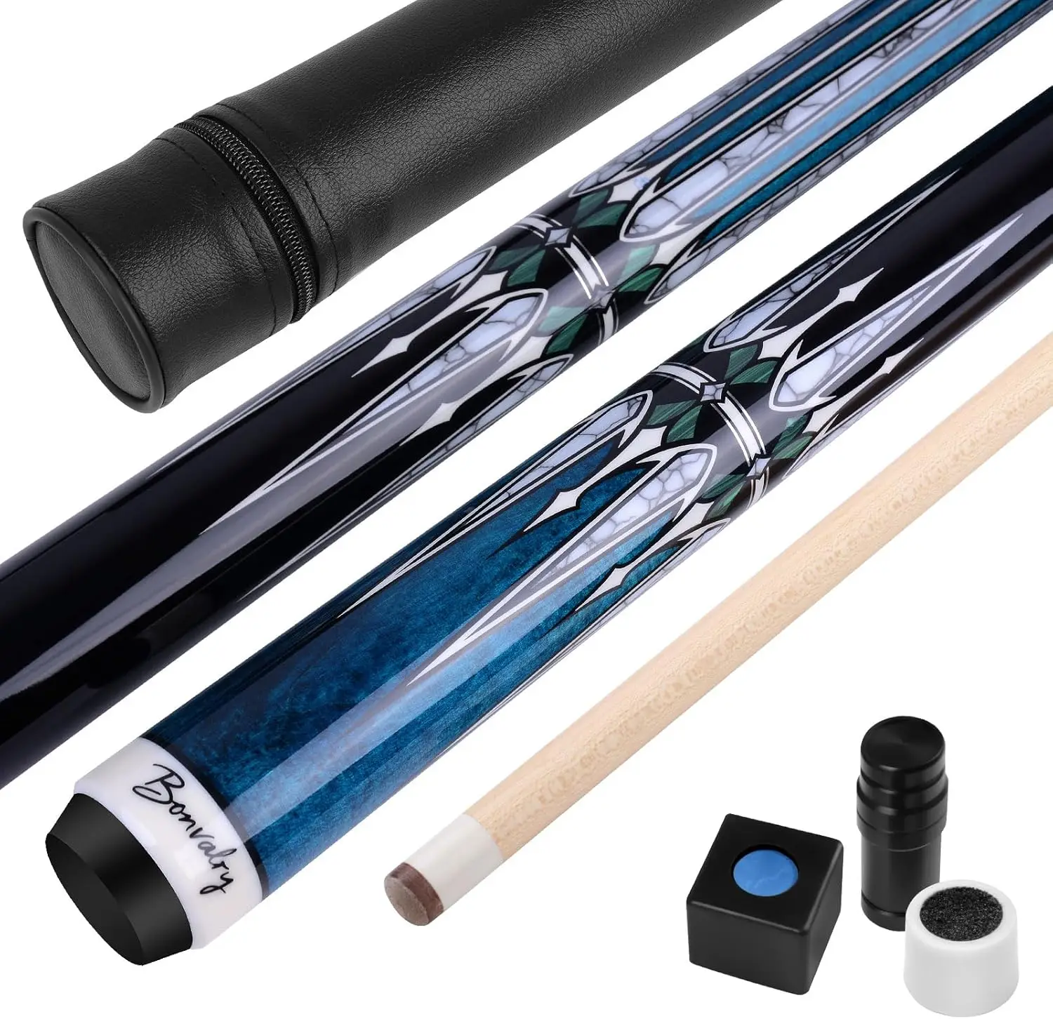 58 Inch Stained Maple Pool Cue Kit with Hard Case and Accessories for Billiards Enthusiasts
58 Inch Stained Maple Pool Cue Kit with Hard Case and Accessories for Billiards Enthusiasts