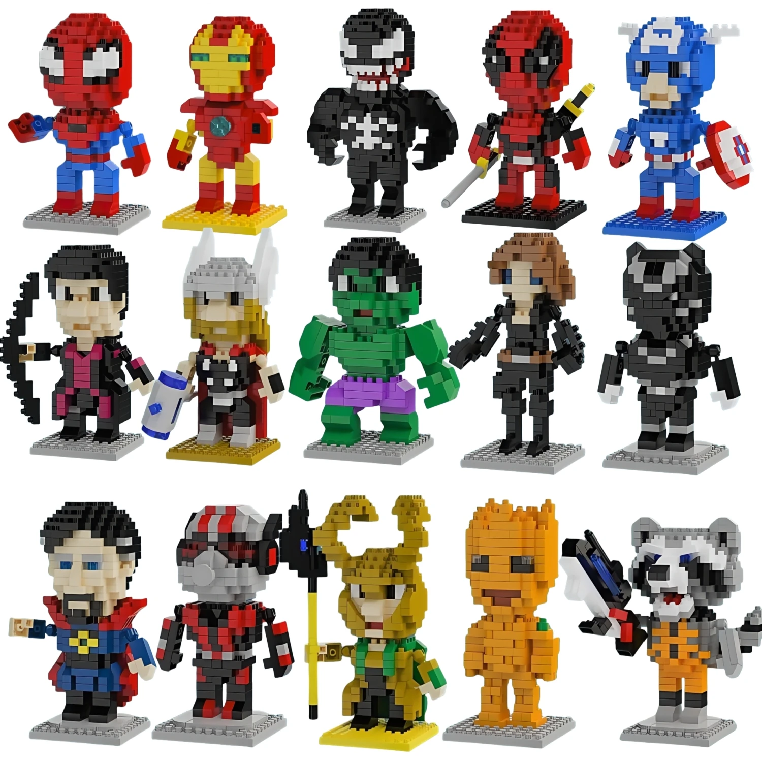 Cute building blocks, including Marvel Spider-Man, Iron Man, Deadpool, Venom, and Treeman, are suitable for educational science
Cute building blocks, including Marvel Spider-Man, Iron Man, Deadpool, Venom, and Treeman, are suitable for educational science