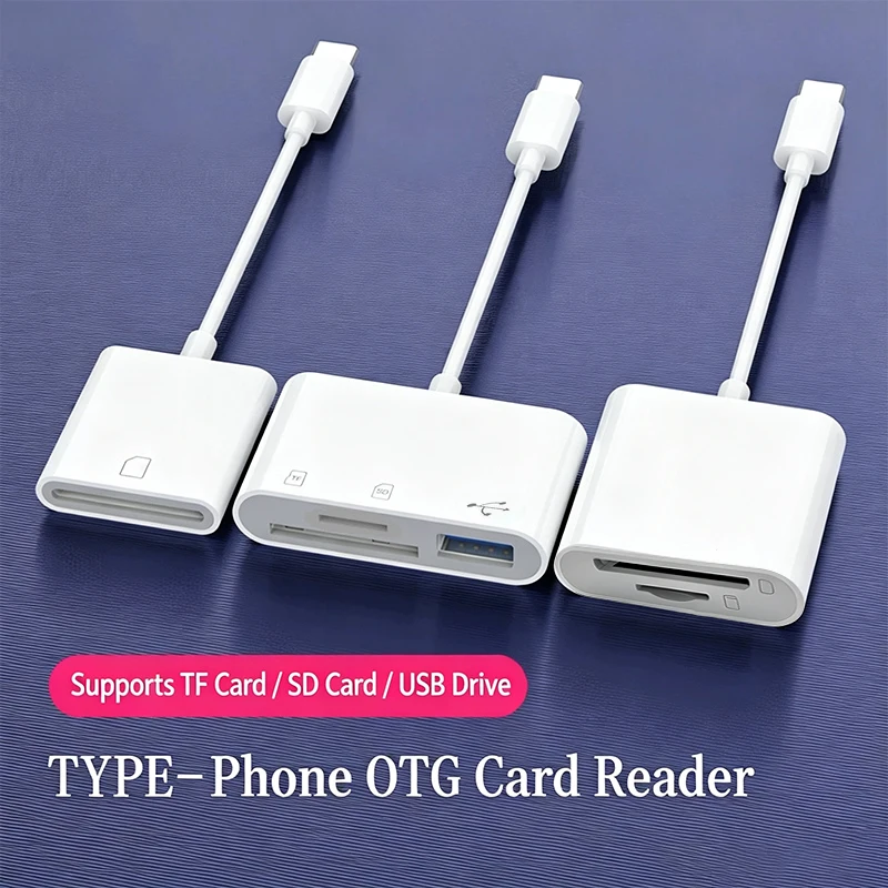 Card Reader Type C to SD TF Memory Card ogt Adapter For PC Laptop For iPhone Multi Smart Cardreader No APP Requires
Card Reader Type C to SD TF Memory Card ogt Adapter For PC Laptop For iPhone Multi Smart Cardreader No APP Requires