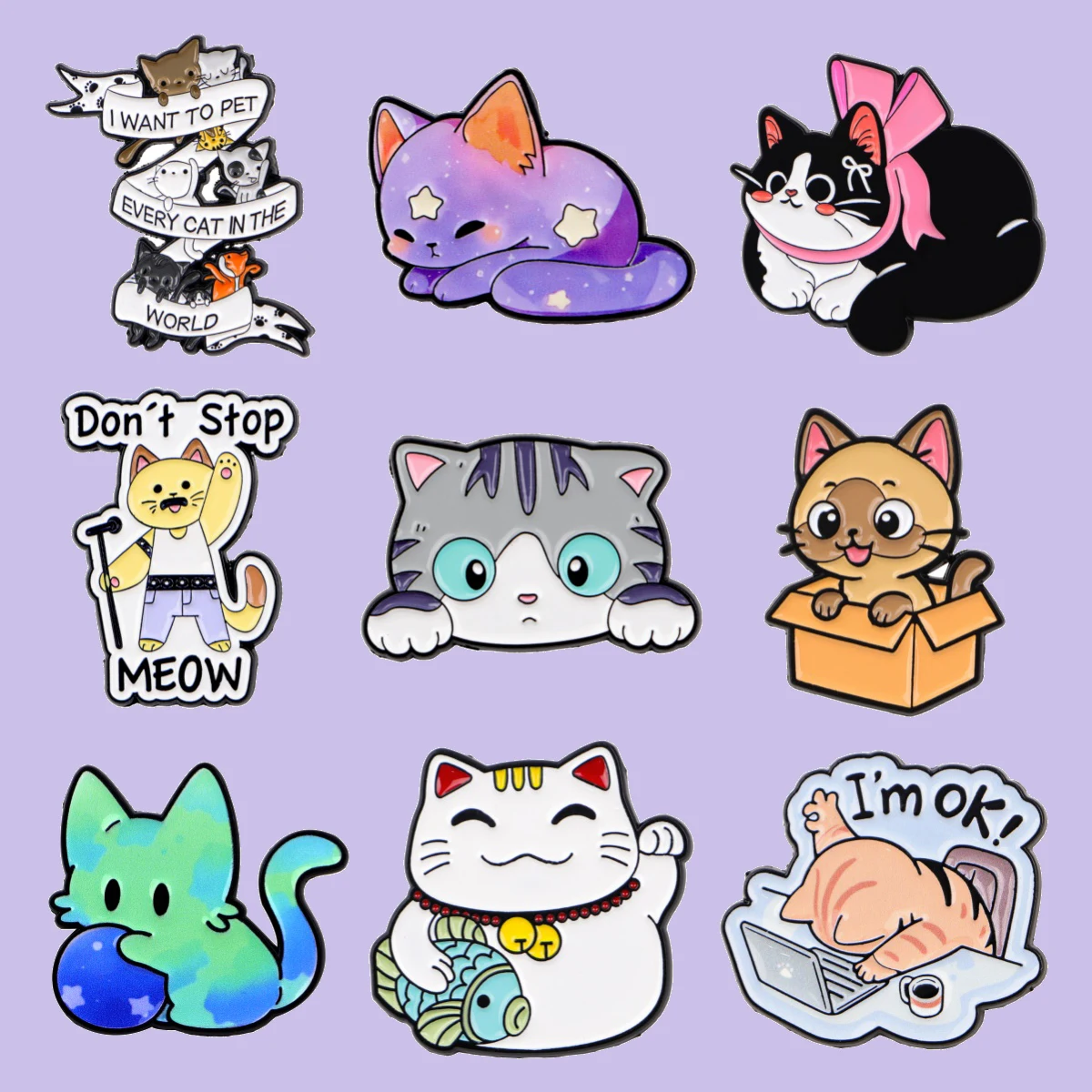 Paper Box Cat Enamel Pins Colorful Cat Brooch Badge on Backpack Lapel Pin Costume Accessories Fashion Jewelry Friend Gifts
Paper Box Cat Enamel Pins Colorful Cat Brooch Badge on Backpack Lapel Pin Costume Accessories Fashion Jewelry Friend Gifts