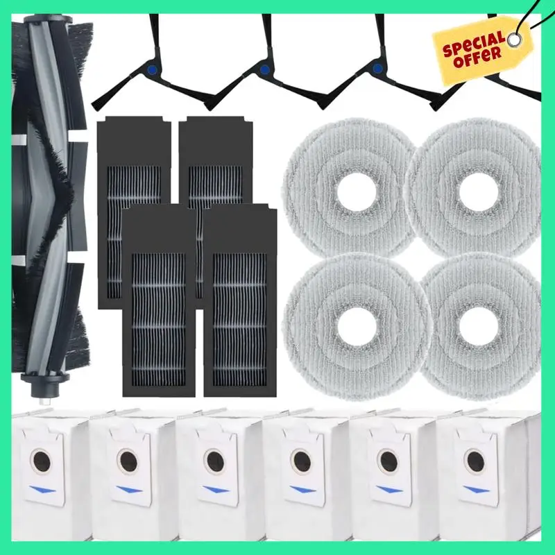 -A14E Replacement Parts For ECOVACS Deebot X2 Omni/Max/Pro Vacuum Cleaner Accessories Kit,Main Brush Mop Filter Vacuum Bags
-A14E Replacement Parts For ECOVACS Deebot X2 Omni/Max/Pro Vacuum Cleaner Accessories Kit,Main Brush Mop Filter Vacuum Bags