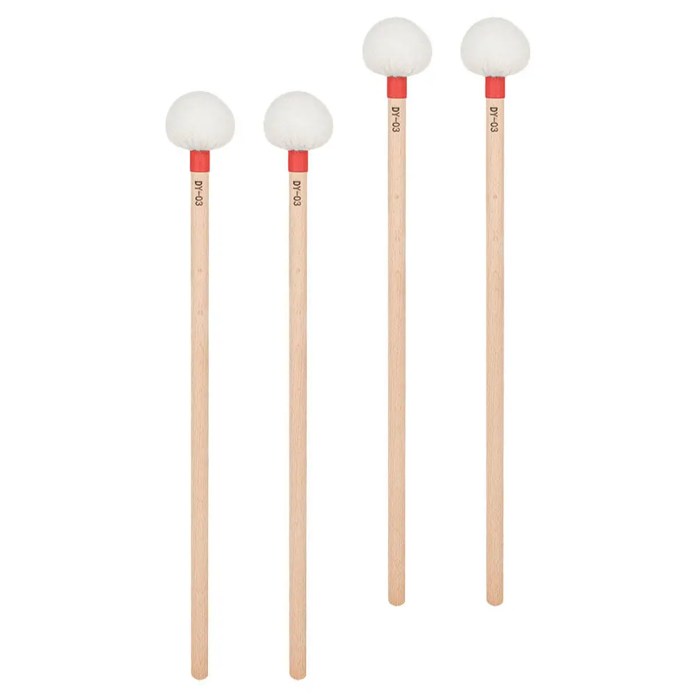 4Pcs Wooden Timpani Mallets with White Felt Heads Red Accents Ergonomic Grip Stable Striking Feel for Orchestra Percussion
4Pcs Wooden Timpani Mallets with White Felt Heads Red Accents Ergonomic Grip Stable Striking Feel for Orchestra Percussion