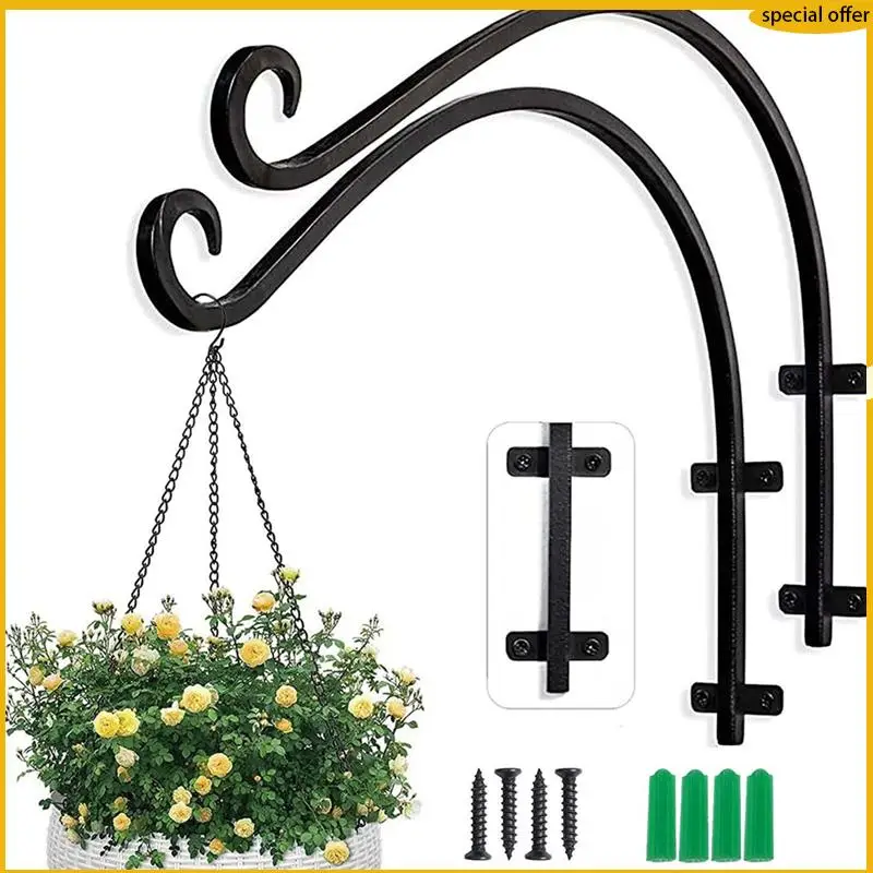 A50I 2PCS Heavy Duty Hanging Plant Bracket, 16Inch Outdoor Wall Curved Hanging Bracket For Hanging Flower Basket, Bird Feeder
A50I 2PCS Heavy Duty Hanging Plant Bracket, 16Inch Outdoor Wall Curved Hanging Bracket For Hanging Flower Basket, Bird Feeder