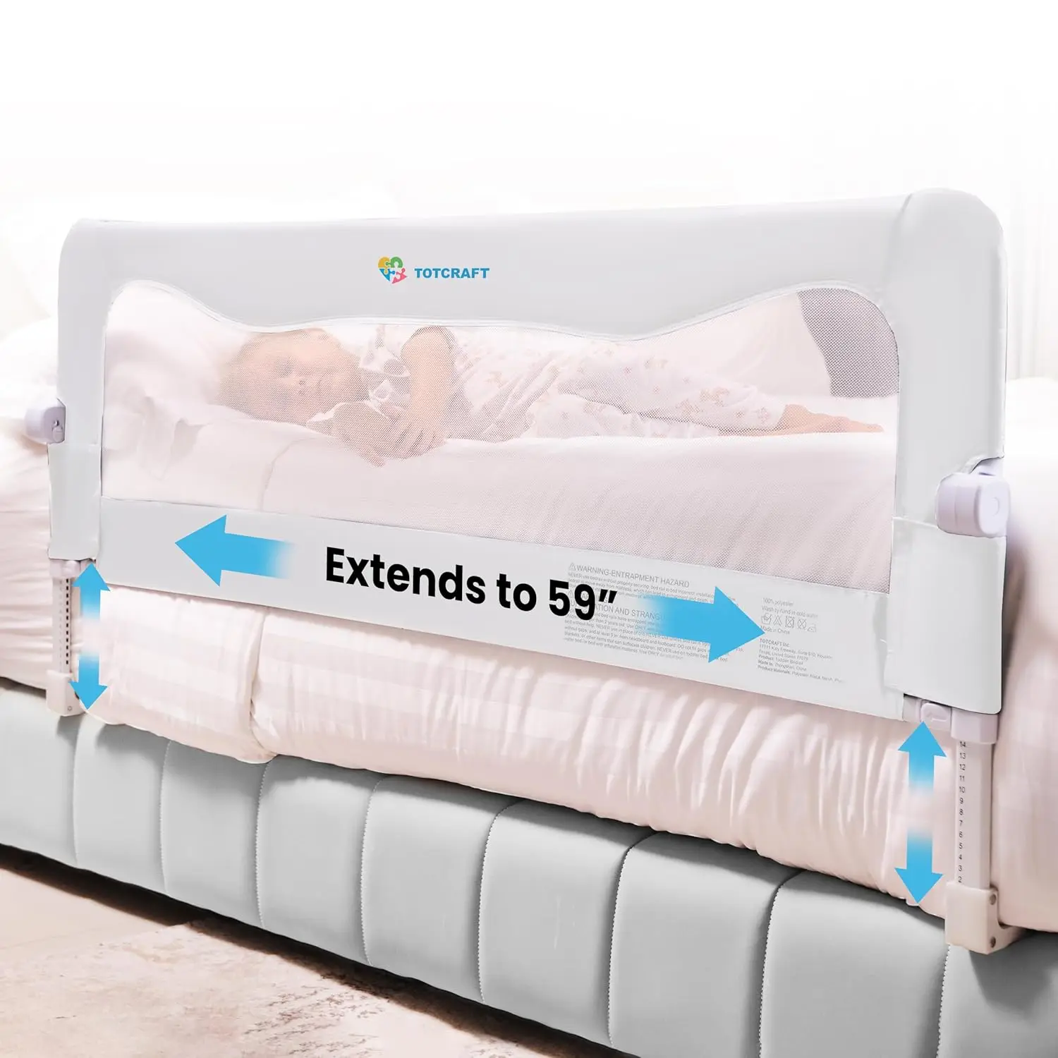 FlexGuard Adjustable Length & Height Bed Rail for Toddlers – Fits Twin, Full, Queen & King Beds – 35.5″ or 59″ Two Fixed Lengths
FlexGuard Adjustable Length & Height Bed Rail for Toddlers – Fits Twin, Full, Queen & King Beds – 35.5″ or 59″ Two Fixed Lengths