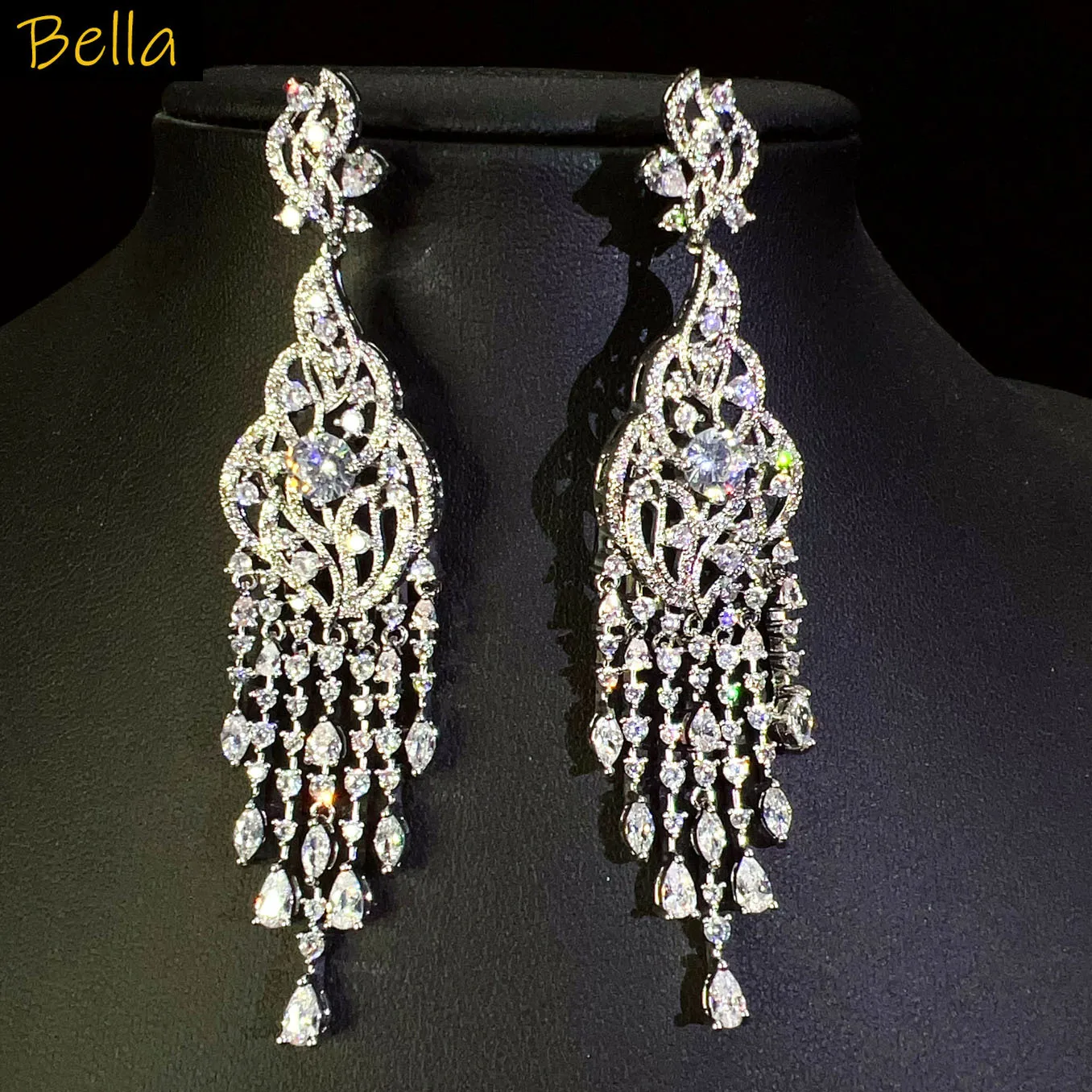 dinner party earrings long tassel silver color white zirconia women luxury jewelry elegant dangling earrings wedding bride
dinner party earrings long tassel silver color white zirconia women luxury jewelry elegant dangling earrings wedding bride