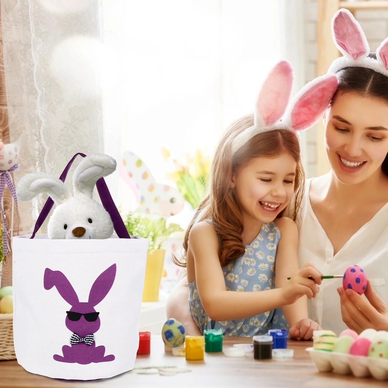 Easter Bunny Basket C y Container Reusable Canvas Bag Kids Adult Easter Gifts Storage Bucket Rabbit Pattern Home Decor
Easter Bunny Basket C y Container Reusable Canvas Bag Kids Adult Easter Gifts Storage Bucket Rabbit Pattern Home Decor