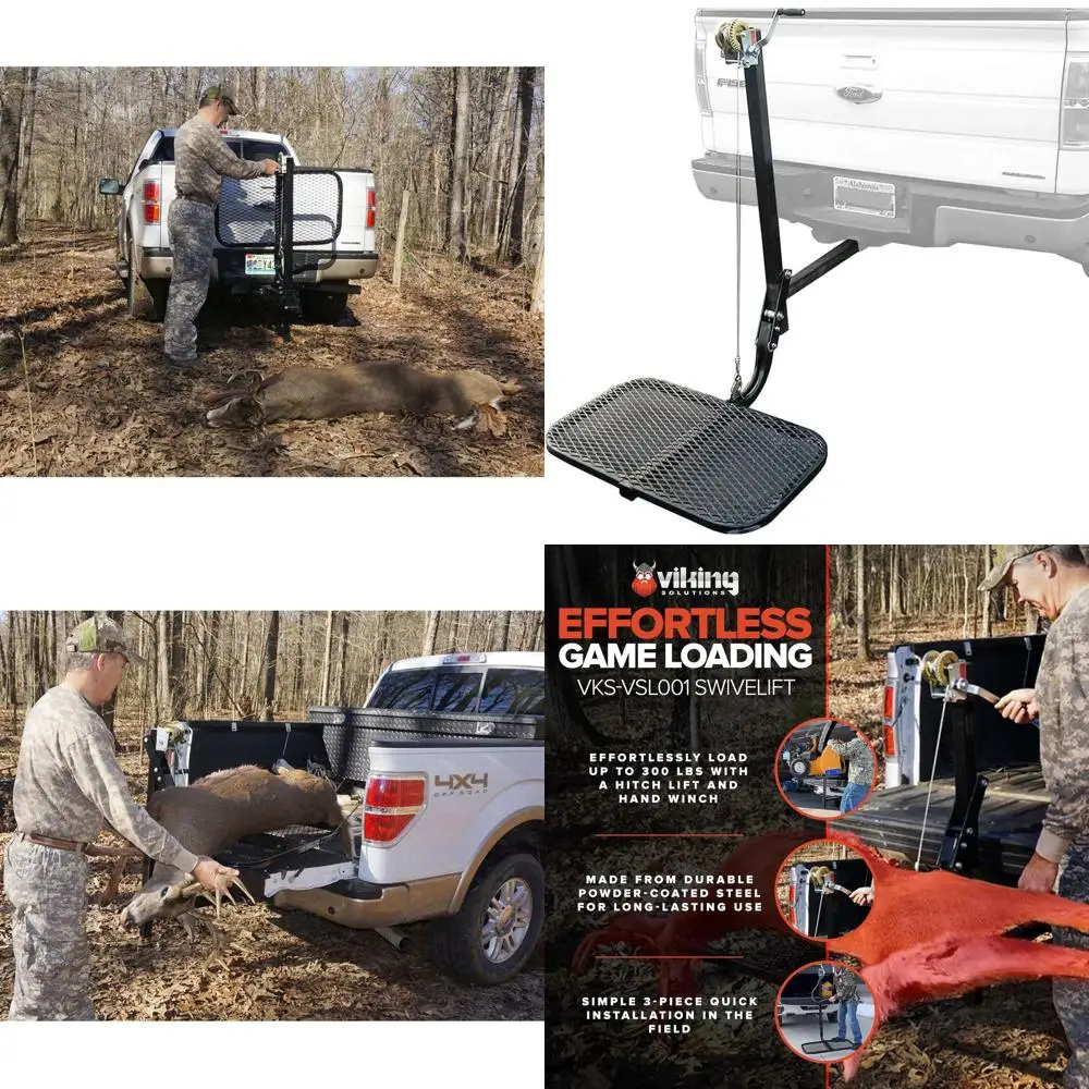 SwiveLift Durable Lightweight Foldable Easy to Use Portable Big Game Hitch-Mounted Lifting System
SwiveLift Durable Lightweight Foldable Easy to Use Portable Big Game Hitch-Mounted Lifting System