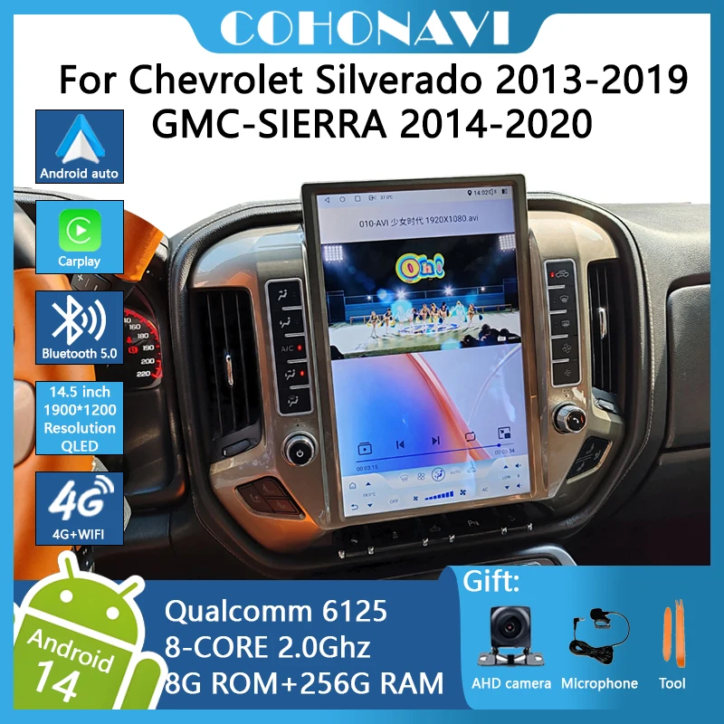 14.5inch Car Radio For Chevrolet Silverado GMC 2013-2019 1900*1200 8-core 8+256gb Car Navigation CarPlay Multimedia
14.5inch Car Radio For Chevrolet Silverado GMC 2013-2019 1900*1200 8-core 8+256gb Car Navigation CarPlay Multimedia