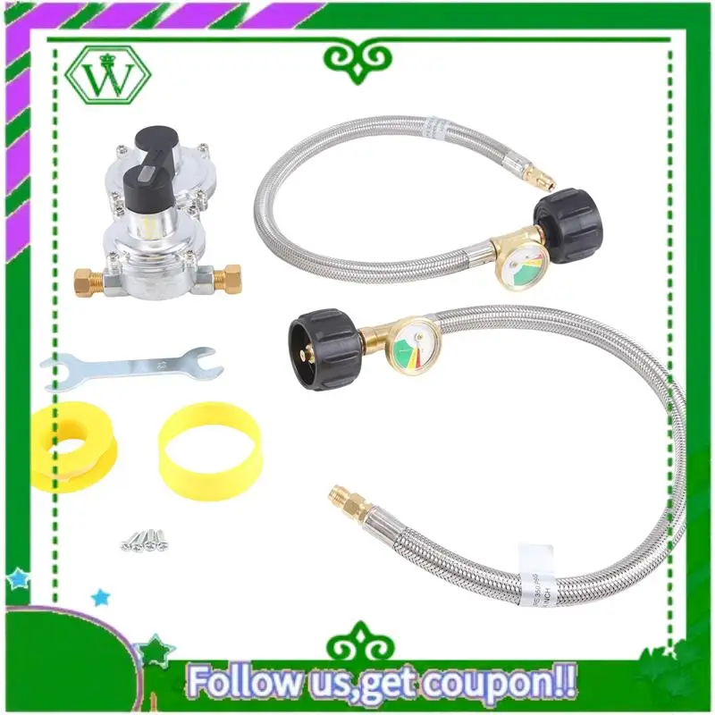 AC34-1Set Регулятор пропана для автофургонов со шлангом Сверхмощный 2-бак 2-ступенчатый автоматический переключатель + индикатор
AC34-1Set Регулятор пропана для автофургонов со шлангом Сверхмощный 2-бак 2-ступенчатый автоматический переключатель + индикатор