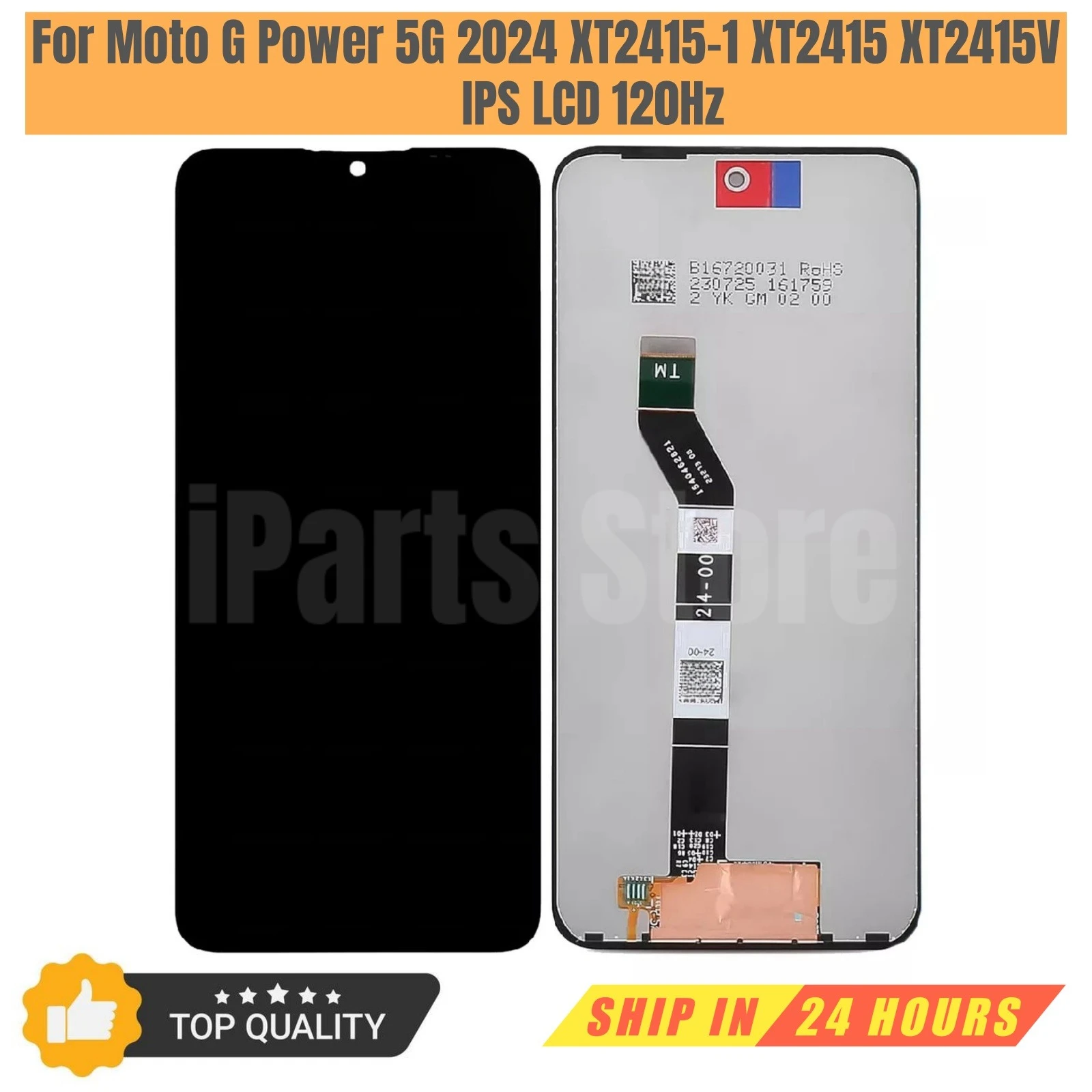 Замена iParts, новый дисплей для Motorola Moto G Power 2024 5G XT2415-1 XT2415 XT2415V 120 Гц, ЖК-сенсорный экран в сборе, OEM
Замена iParts, новый дисплей для Motorola Moto G Power 2024 5G XT2415-1 XT2415 XT2415V 120 Гц, ЖК-сенсорный экран в сборе, OEM