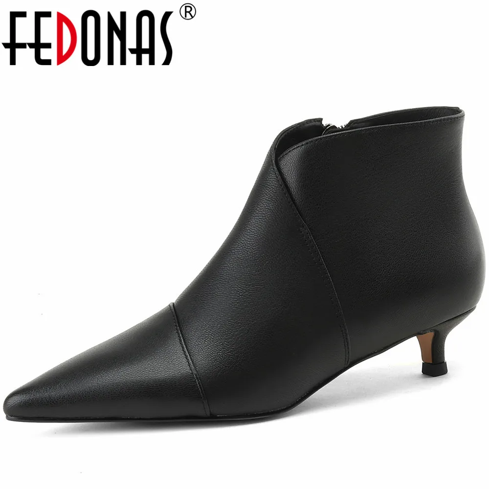 FEDONAS 2023 Autumn Winter Thin Heels Women Ankle Boots Pointed Toe Genuine Leather Side Zipper Office Lady Shoes Woman Basic
FEDONAS 2023 Autumn Winter Thin Heels Women Ankle Boots Pointed Toe Genuine Leather Side Zipper Office Lady Shoes Woman Basic