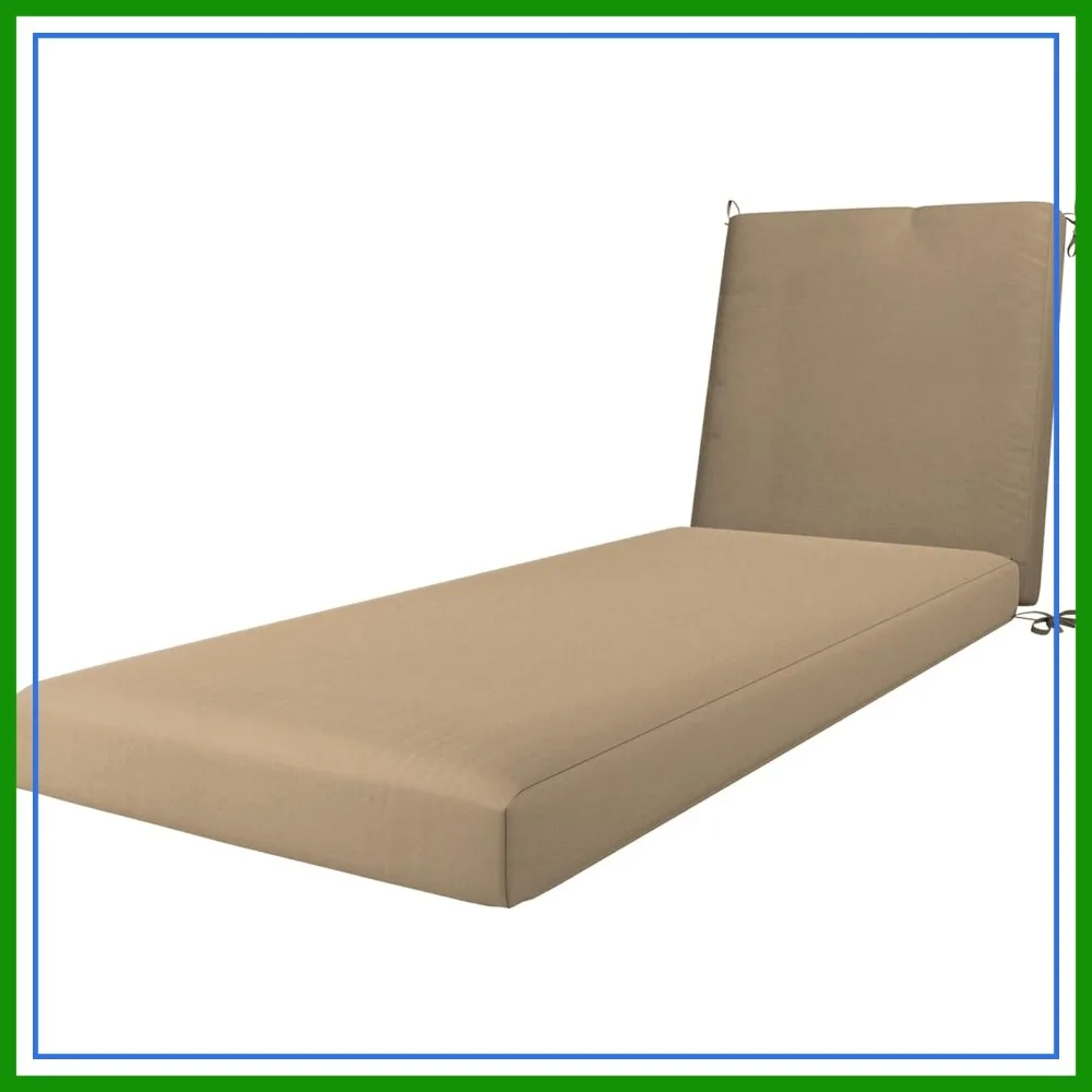 24x78" Outdoor Chaise Lounge Cushion, Premium Memory Foam, Fade Resistant Solstice Olefin, Beige
24x78" Outdoor Chaise Lounge Cushion, Premium Memory Foam, Fade Resistant Solstice Olefin, Beige