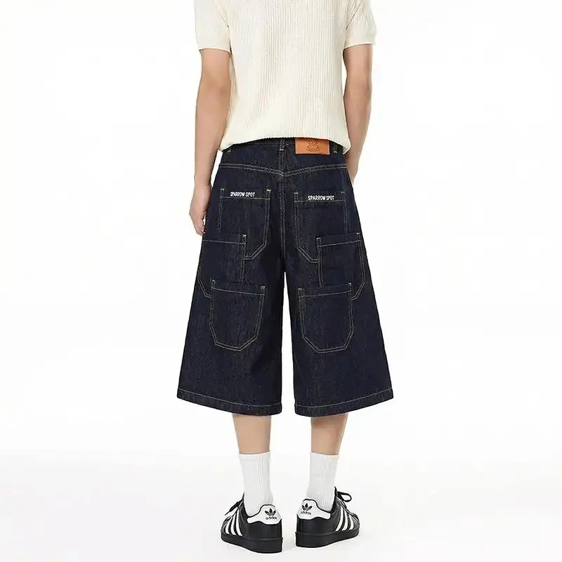 2026 Summer American Retro Denim Capri Pants For Men Women Multi-Pocket Design Raw Denim Color Loose Stylish Casual Shorts Knee
2026 Summer American Retro Denim Capri Pants For Men Women Multi-Pocket Design Raw Denim Color Loose Stylish Casual Shorts Knee