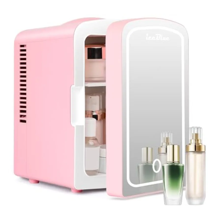 Mini Fridge, Skincare Fridge with Dimmable LED Light Mirror, 4 L/6 Cans Small Refrigerator for Beauty and Beverages, Mini Fridg
Mini Fridge, Skincare Fridge with Dimmable LED Light Mirror, 4 L/6 Cans Small Refrigerator for Beauty and Beverages, Mini Fridg