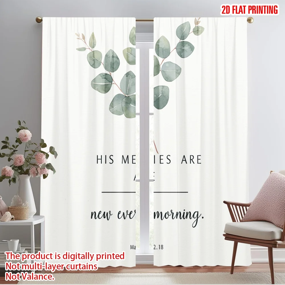 2pcs 2D flat printing Party Curtain Eucalyptus New Mercies Morning Polyester Without Electricity Family Party Perfect for Living
2pcs 2D flat printing Party Curtain Eucalyptus New Mercies Morning Polyester Without Electricity Family Party Perfect for Living