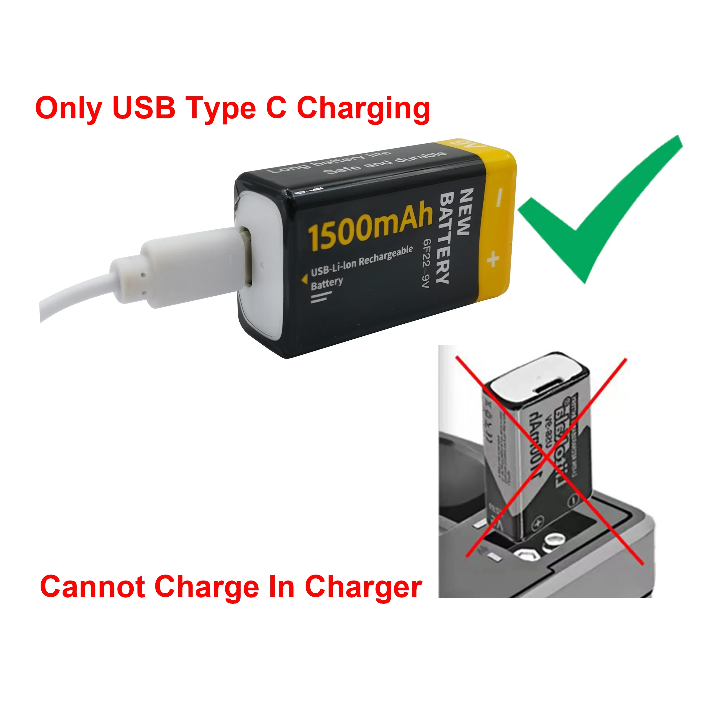 Комплект литий-ионных батарей 9 в 1500 мАч 6F2 2 USB Type C 9 В для микрофонов, мультиметров, дымовой сигнализации, беспроводных домофонов
Комплект литий-ионных батарей 9 в 1500 мАч 6F2 2 USB Type C 9 В для микрофонов, мультиметров, дымовой сигнализации, беспроводных домофонов