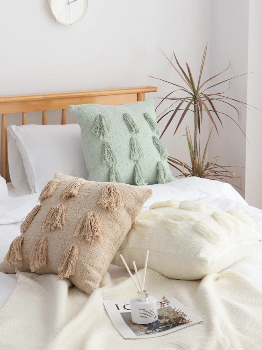 Декоративная наволочка ручной работы с кисточками для дивана и кровати, однотонная, с наполнителем из ПП хлопка, для дома
Декоративная наволочка ручной работы с кисточками для дивана и кровати, однотонная, с наполнителем из ПП хлопка, для дома