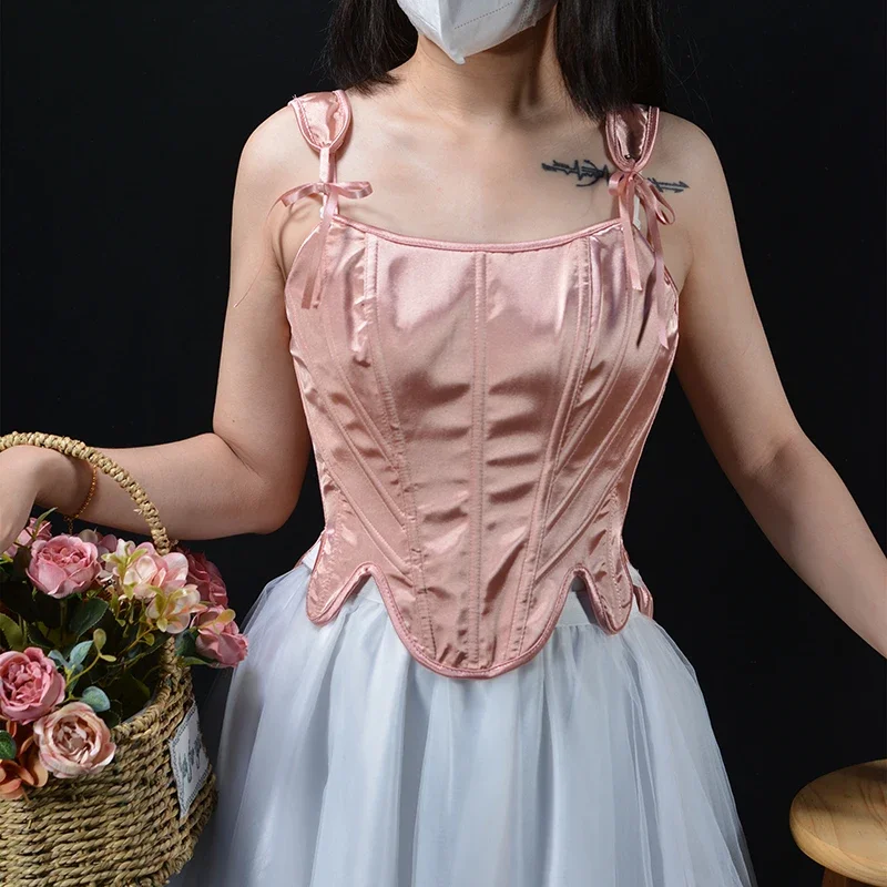 Атласный укороченный топ, женский сексуальный корсет с рюшами на бретелях, винтажные топы с милым принтом, летние корсеты-бюстье с открытой спиной, которые можно носить
Атласный укороченный топ, женский сексуальный корсет с рюшами на бретелях, винтажные топы с милым принтом, летние корсеты-бюстье с открытой спиной, которые можно носить