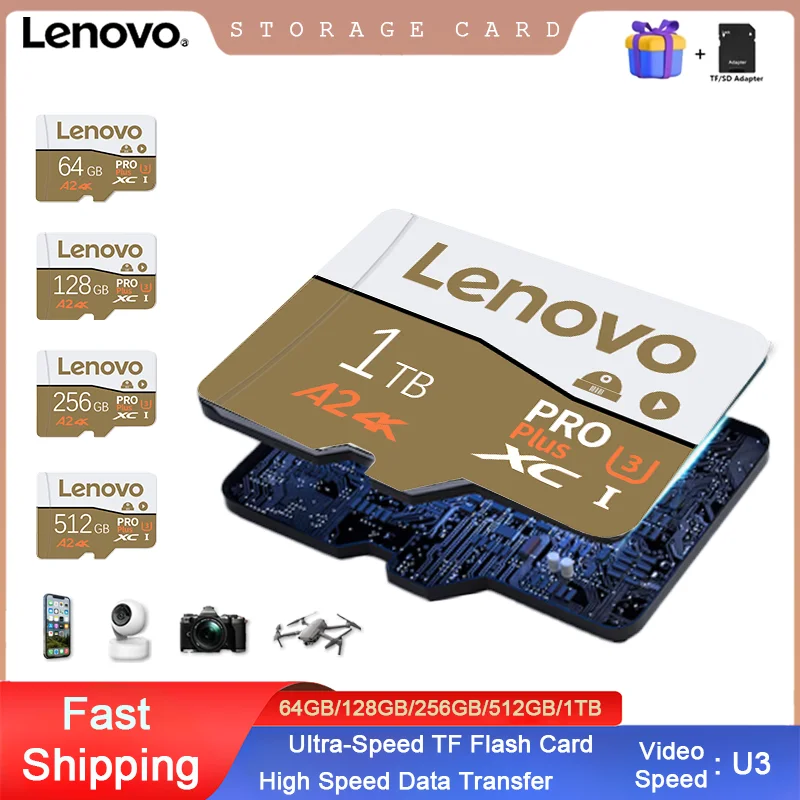 Высокоскоростная SD-карта Lenovo 2 ТБ 1 ТБ U3 128 ГБ 256 ГБ 64 ГБ Class 10 TF для камер, флеш-накопитель для видео 4K Ultra-HD
Высокоскоростная SD-карта Lenovo 2 ТБ 1 ТБ U3 128 ГБ 256 ГБ 64 ГБ Class 10 TF для камер, флеш-накопитель для видео 4K Ultra-HD