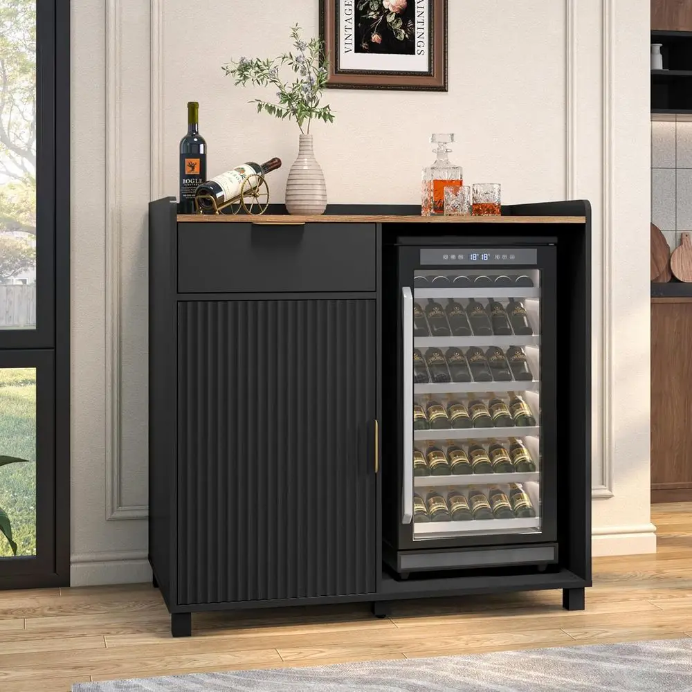 Bar Cabinet with ridge Space&luted Door, Mini ridge Cabinet with Wine Storage, ern Sideboard Buet Cabinet Coee Station or Dining
Bar Cabinet with ridge Space&luted Door, Mini ridge Cabinet with Wine Storage, ern Sideboard Buet Cabinet Coee Station or Dining